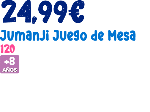24,99€ Jumanji Juego de Mesa 120 ￼ 