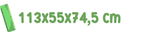 ￼ 113x55x74,5 cm 