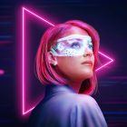 Innovación en catálogos digitales interactivos con diseño visual futurista.